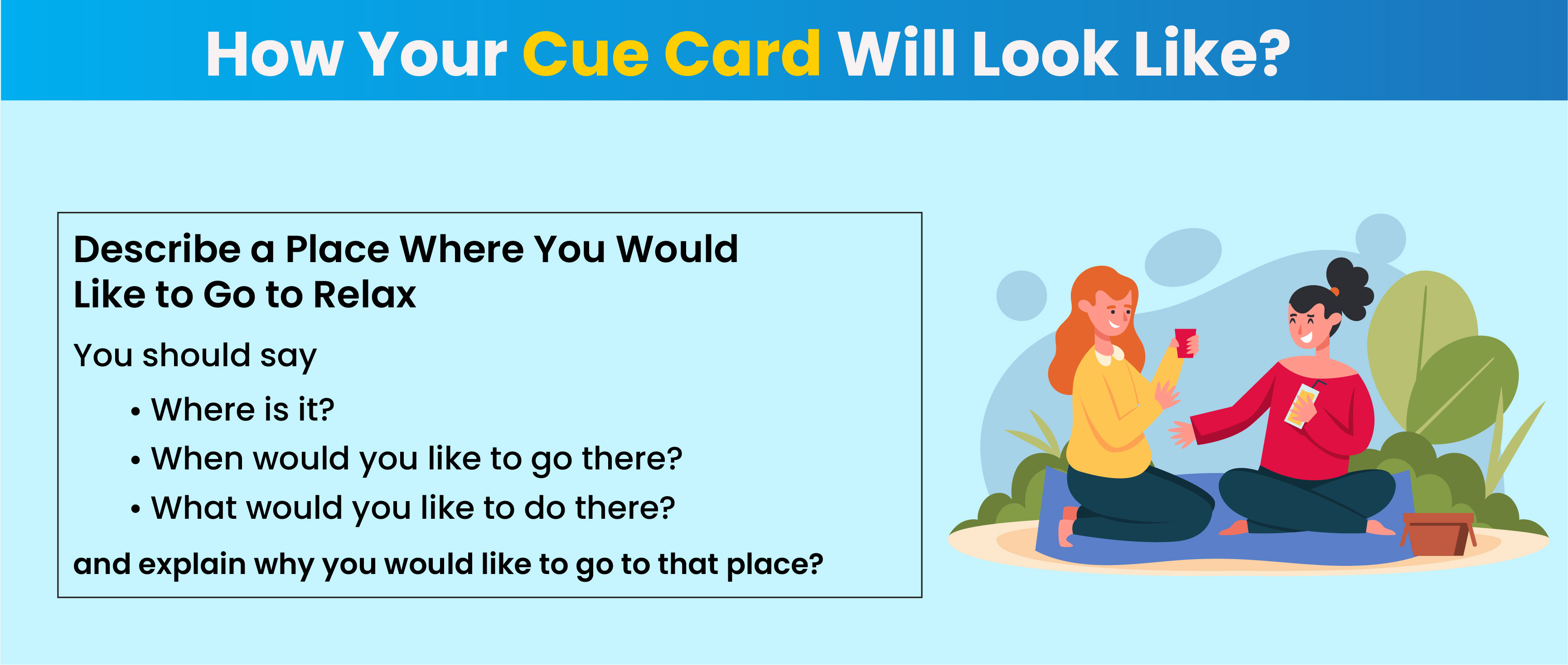 Explore how the cue card will look like with Gradding.com