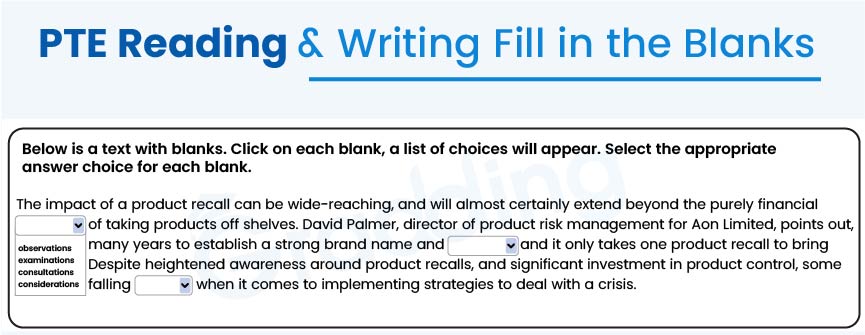 Get a proper understanding of PTE reading and writing fill in the blanks with Gradding.com