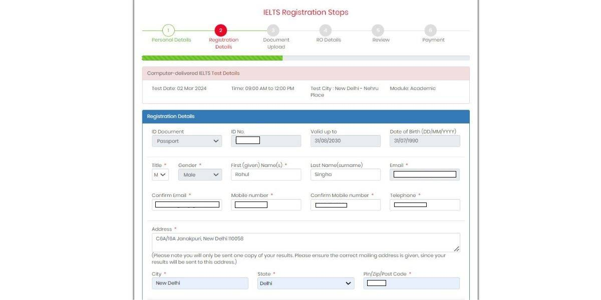 ielts exam registration step - 4(b)