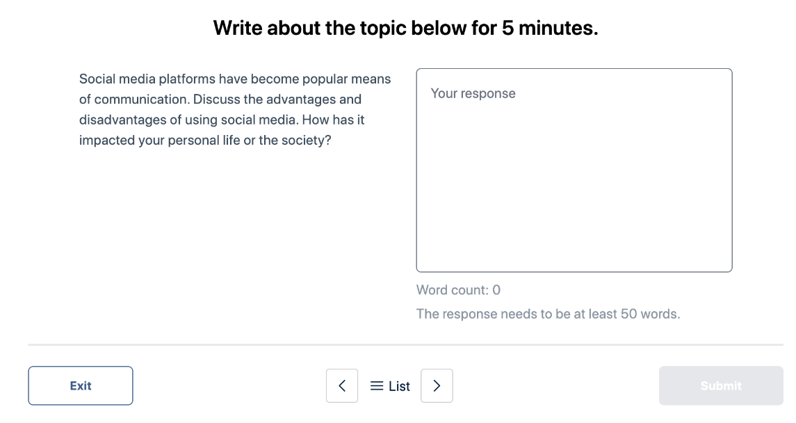 Read, Then Write Practice Sample 1     