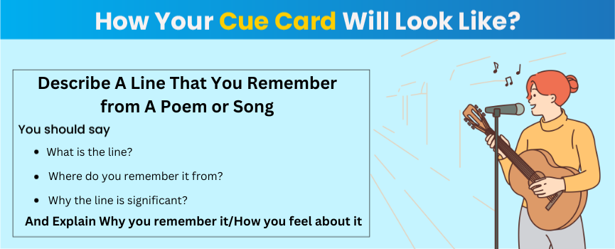 Describe a line that you remember from a poem or song 