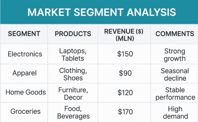 Table Chart PTE Describe Image Sample 5